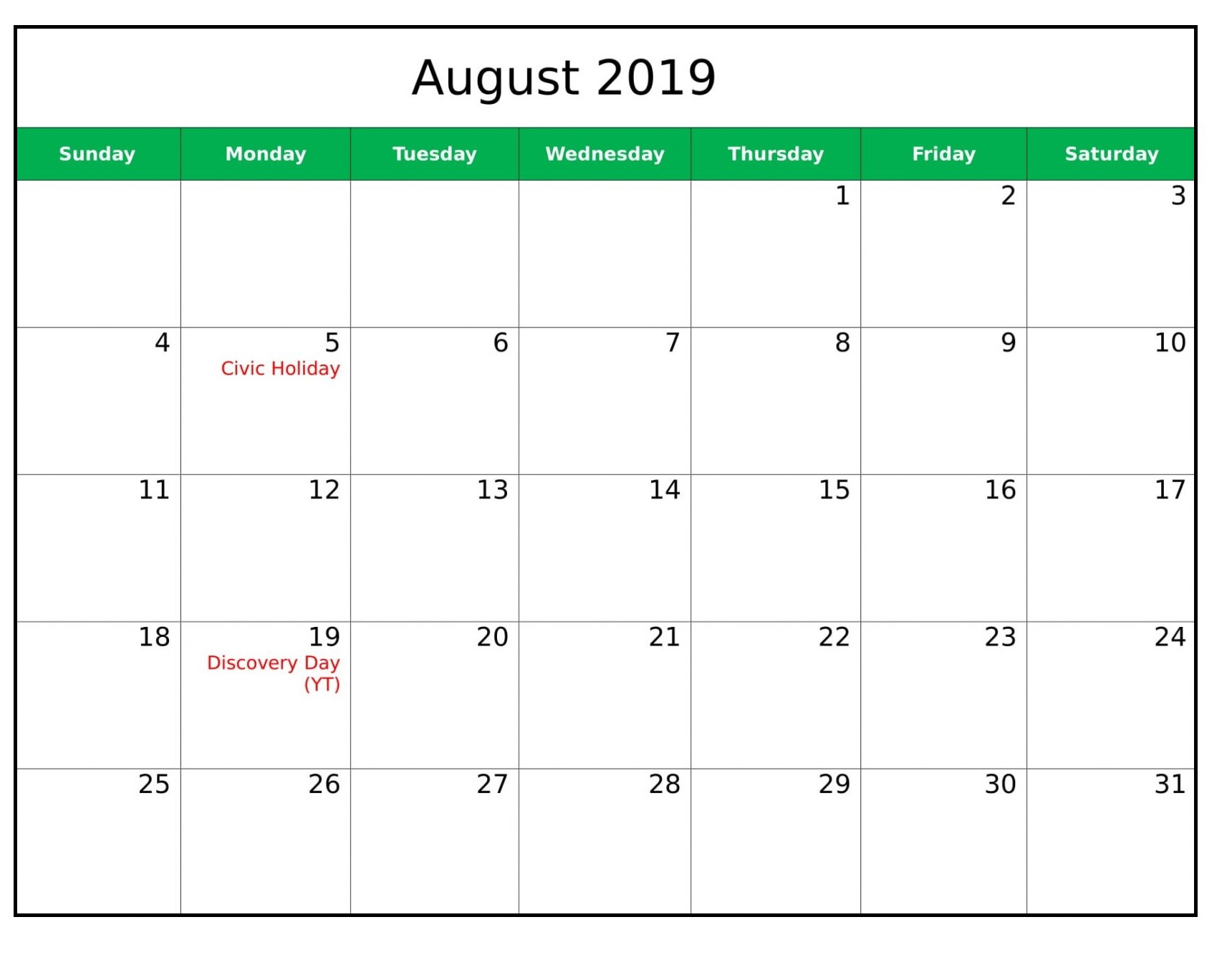 August 2019 Calendar With Holidays Uk Free Printable Calendar