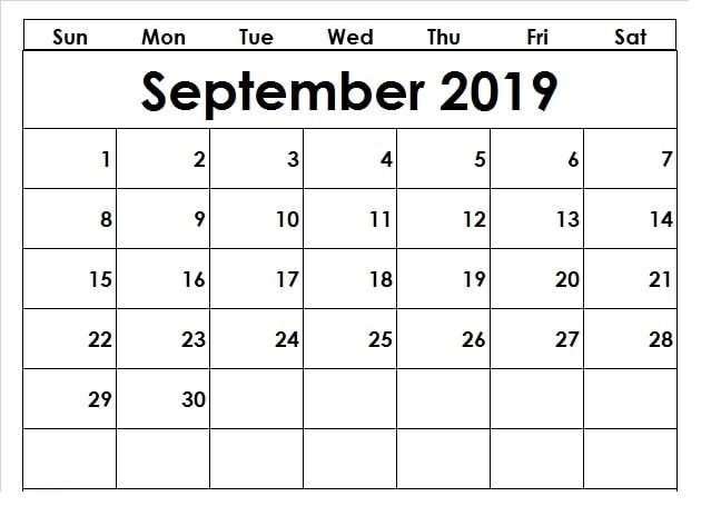 september 2019 calendar template libreoffice windows