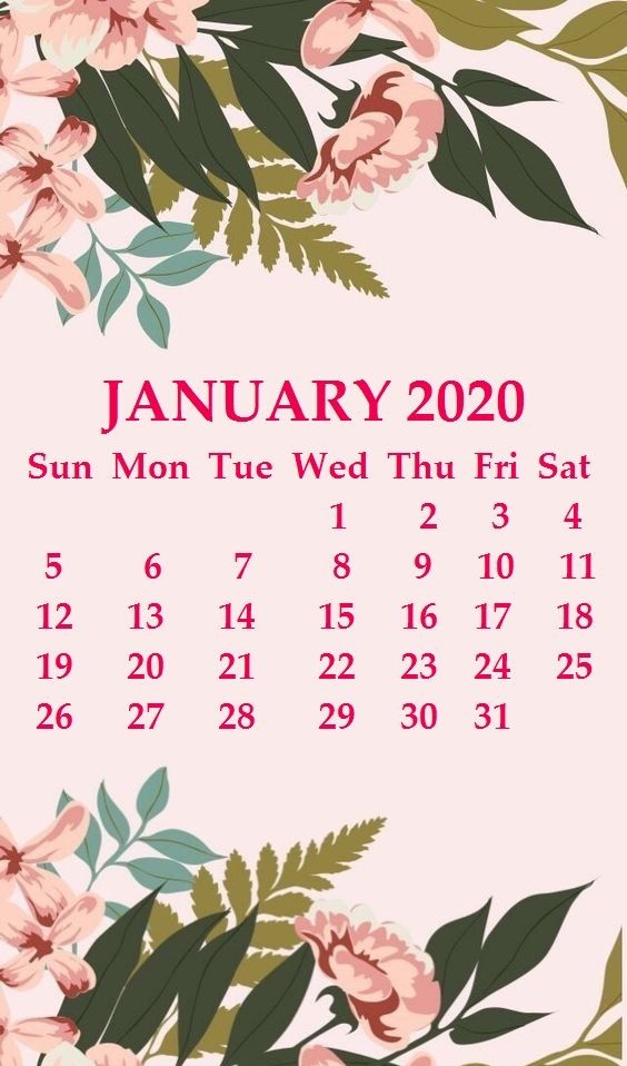 Cute January 2020 Calendar For Classroom Management Free Printable