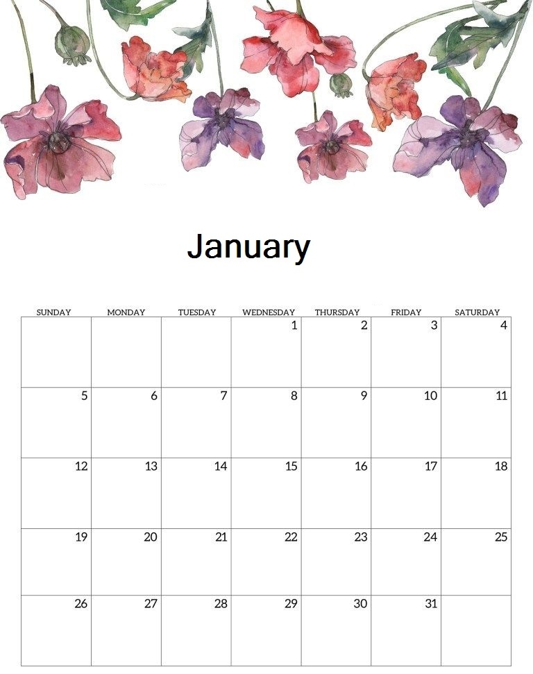 Cute January 2020 Calendar For Classroom Management | Free Printable ...