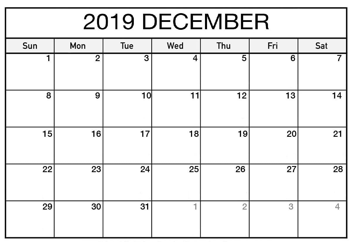 Printable Calendar December 2019: Planner To-Do List | Free Printable ...