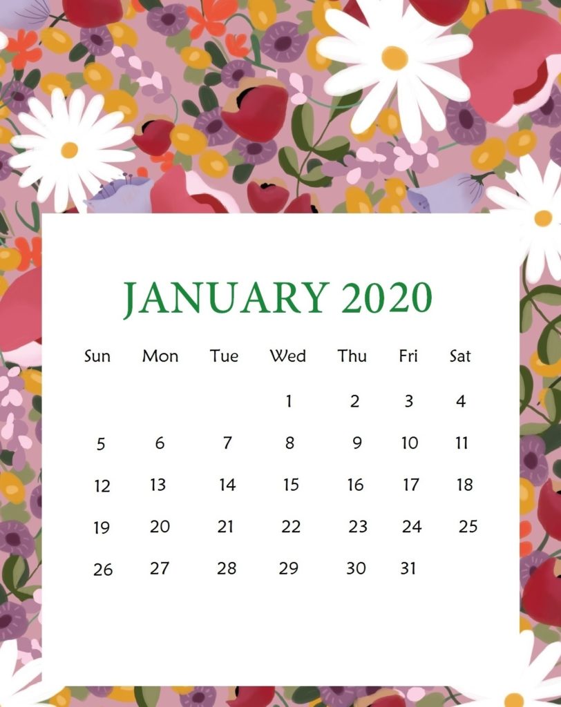 Business January 2020 Calendar Excel Sheet Free Printable Calendar