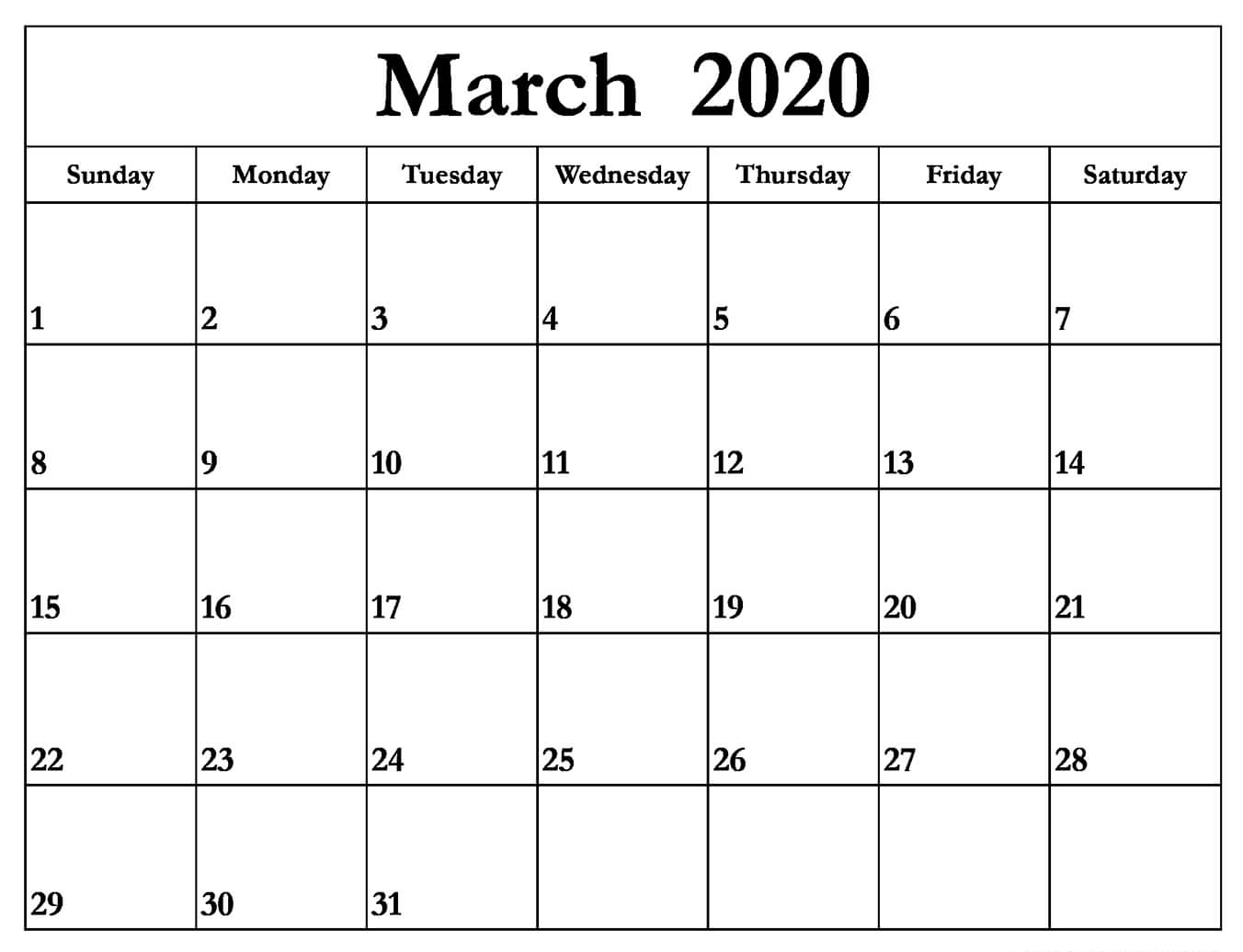 March Calendar 2020 – USA Festivals & Holidays | Free Printable Calendar