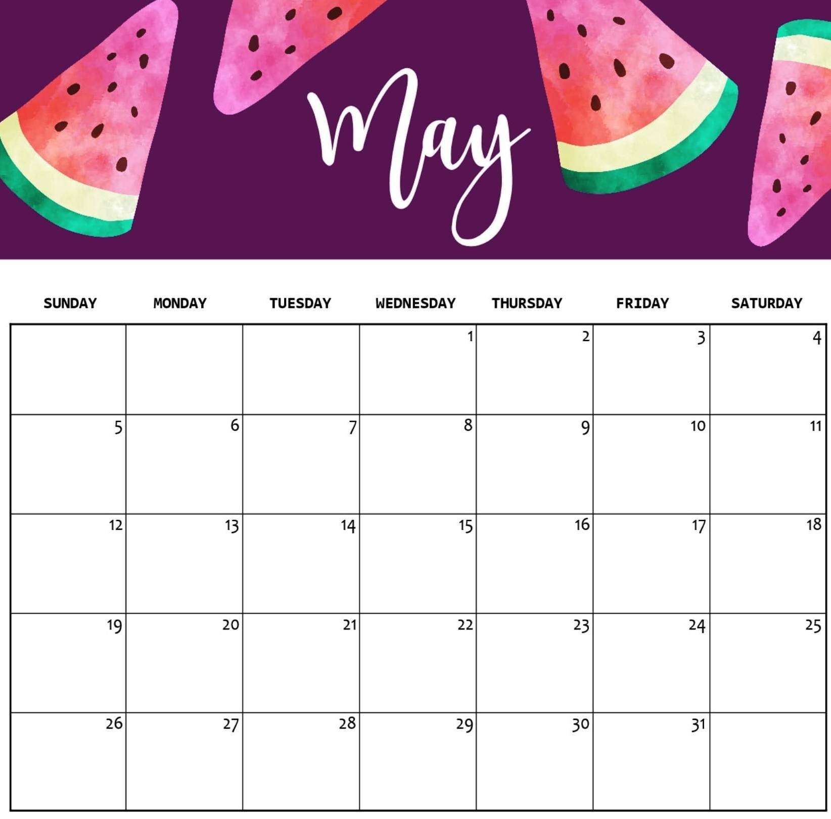 Cute May 2020 Calendar Schedule a Reminder For You Free Printable