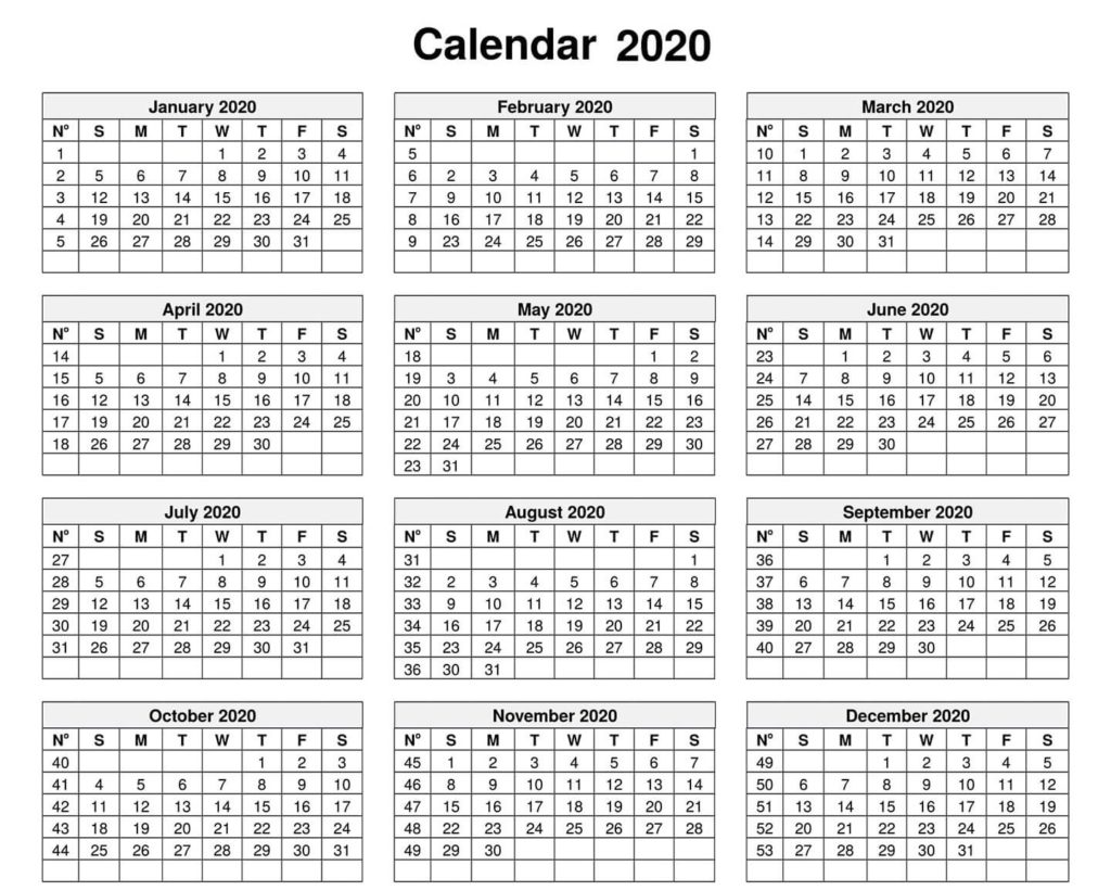 USA Federal and State 2020 Calendar With Holidays | Free Printable Calendar