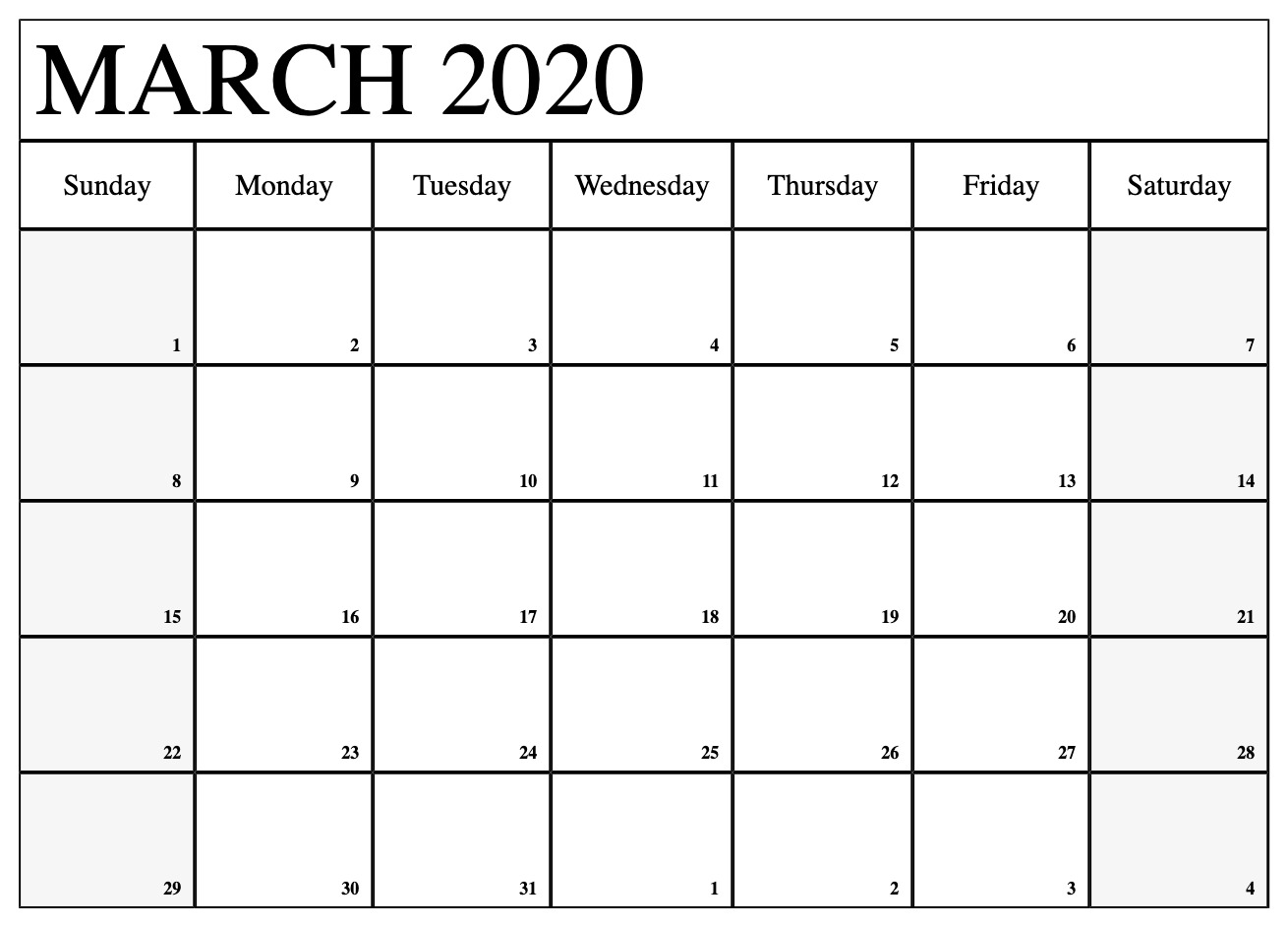 March Calendar 2020 – USA Festivals & Holidays | Free Printable Calendar