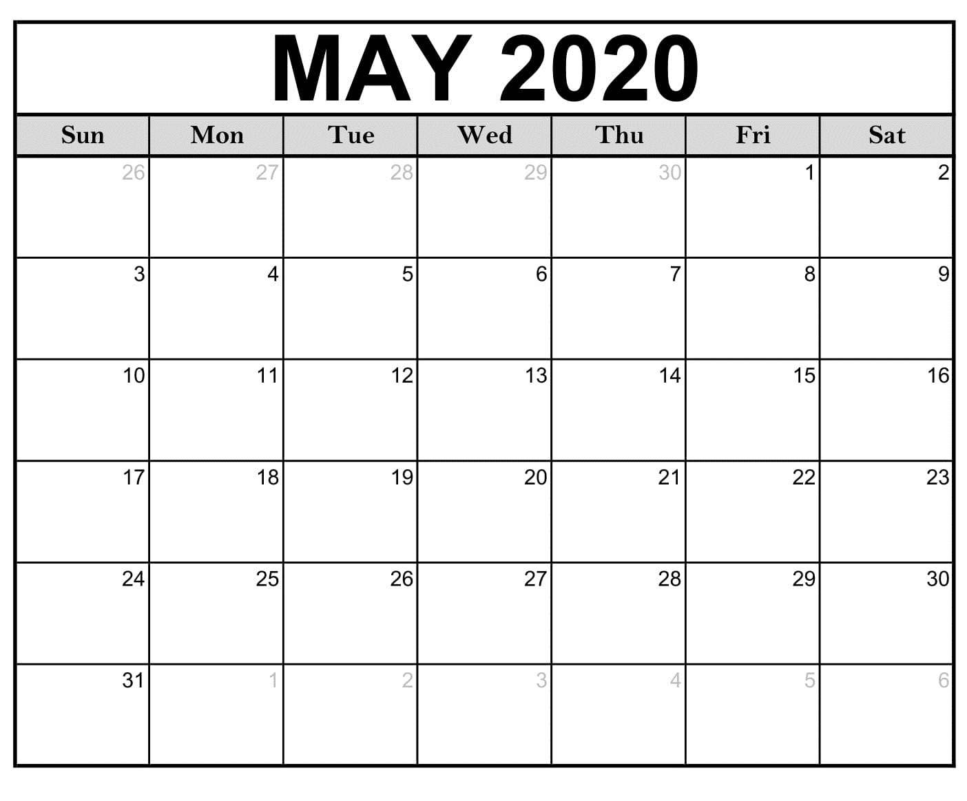 editable may 2020 calendar with notes free printable calendar