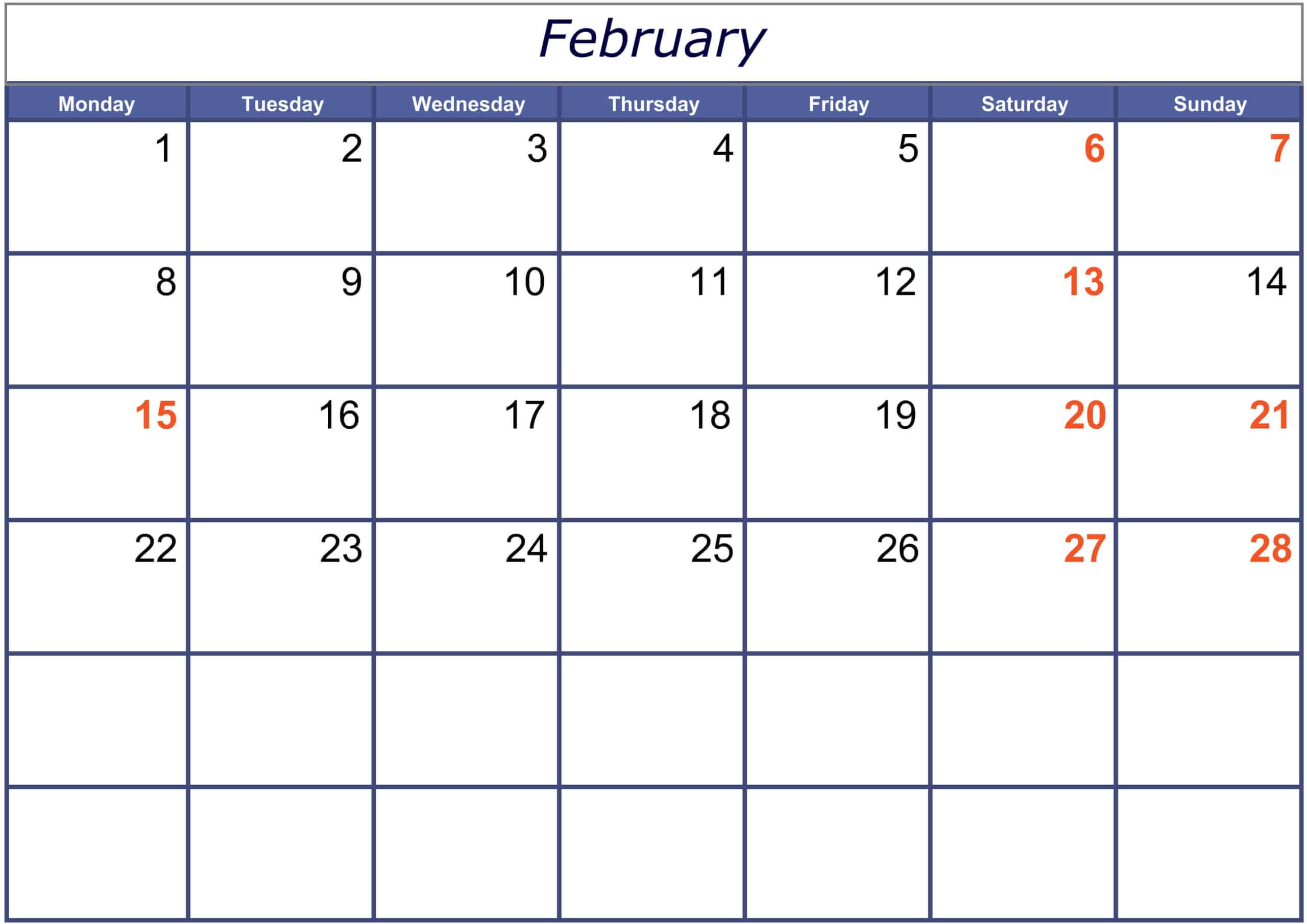 Free February 2021 Calendar Printable Free Printable Calendar