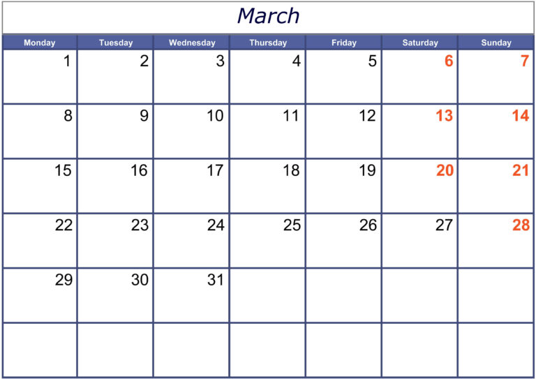 Printable March 2021 Calendar With Holidays | Free Printable Calendar