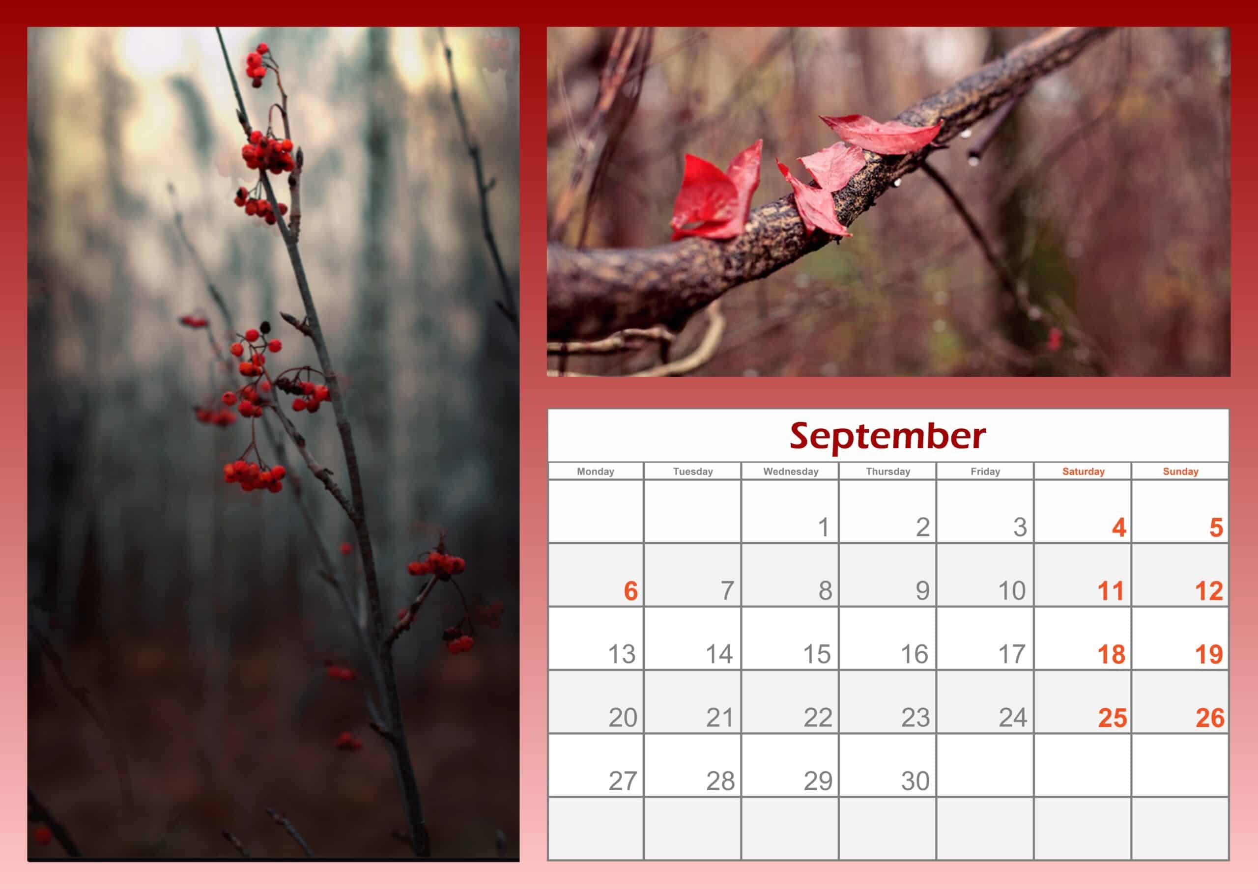2021 September Calendar Printable