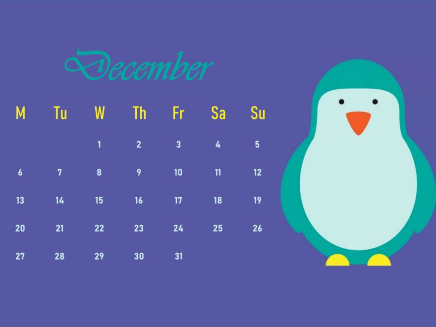 Cute 2021 December Calendar