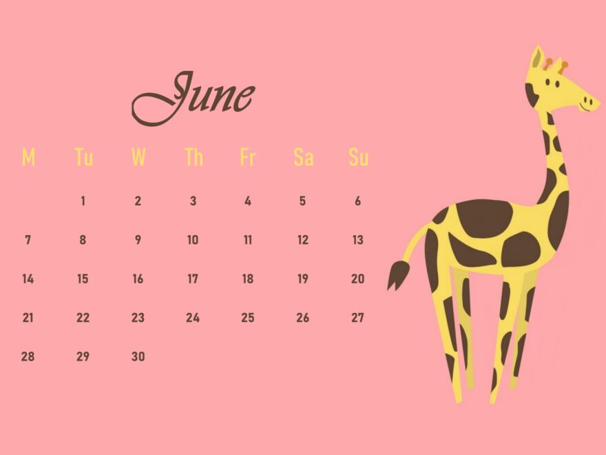 Cute 2021 June Calendar
