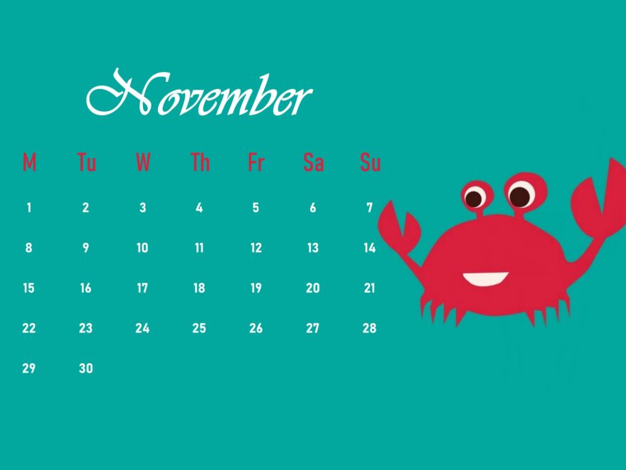 Cute 2021 November Calendar