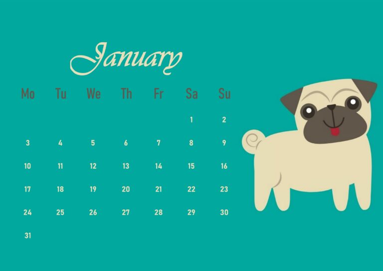 Cute Printable Calendar For January 2022 | Free Printable Calendar