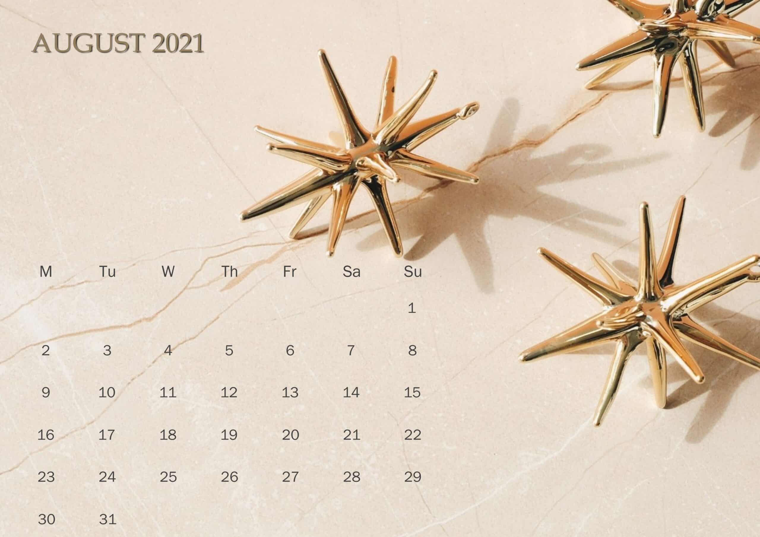 Cute Calendar August 2021
