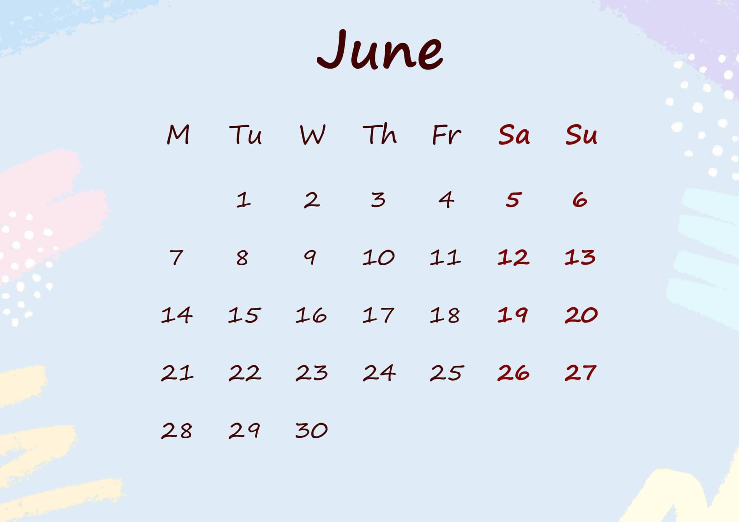 Floral Calendar June 2021