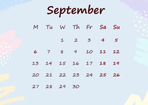 Floral Printable Calendar For September 2021 | Free Printable Calendar
