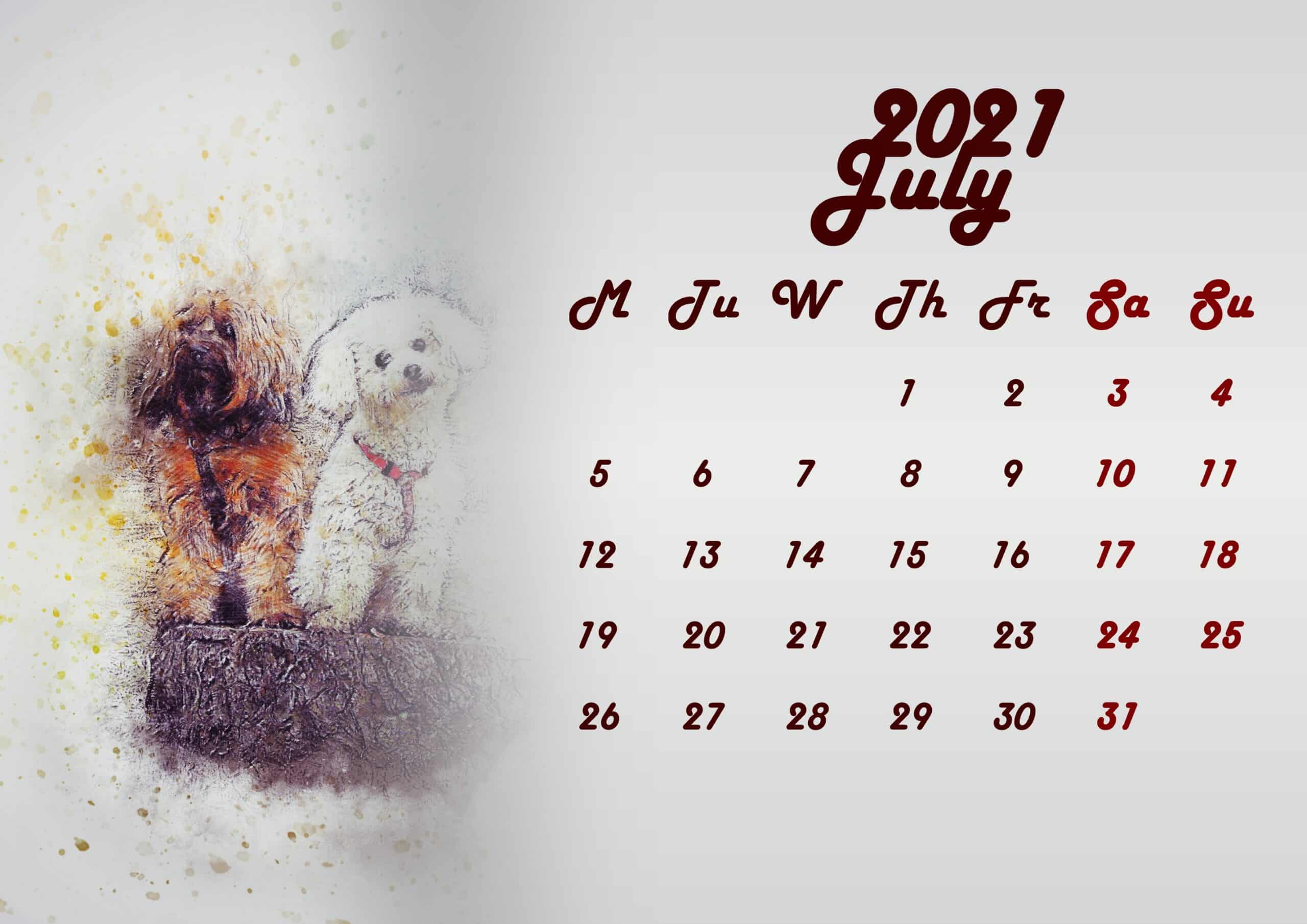 July 2021 Printable Calendar