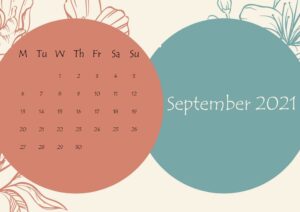 Floral Printable Calendar For September 2021 | Free Printable Calendar